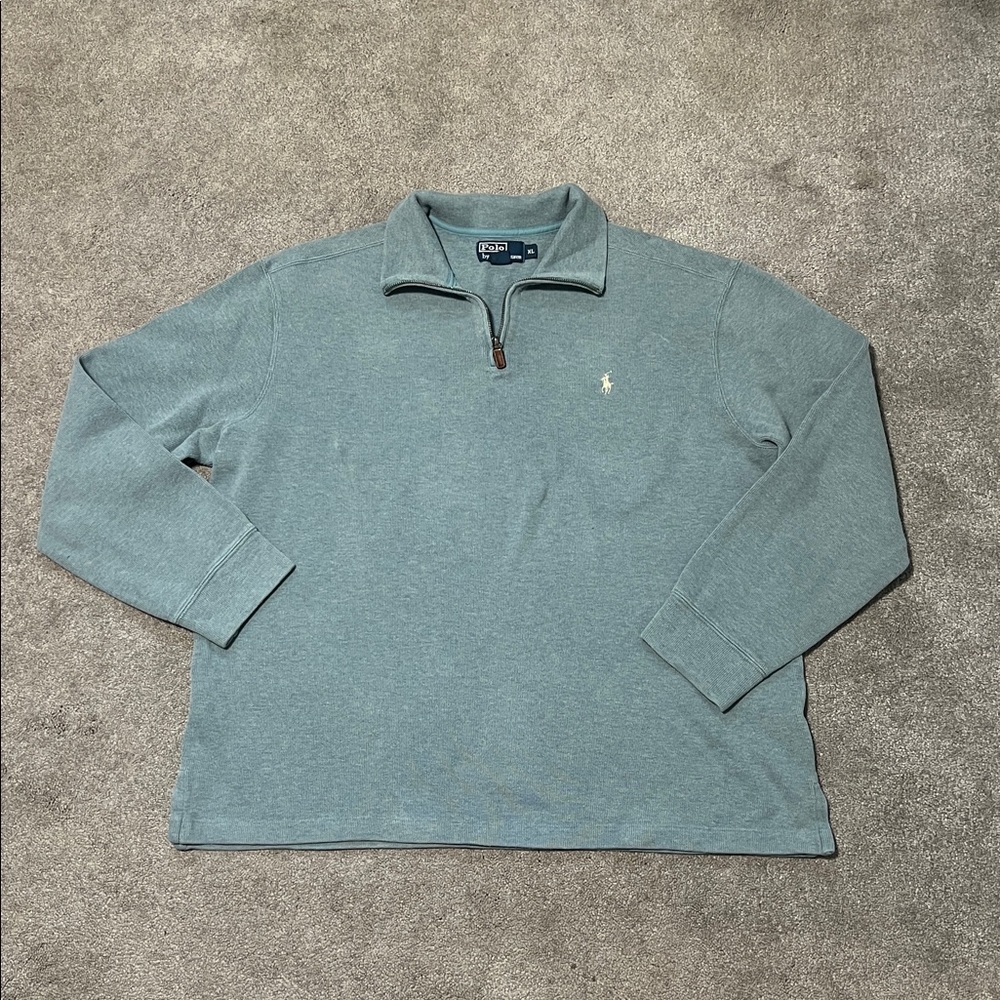 Polo by Ralph Lauren Quarter Zip Sweater blue size XL